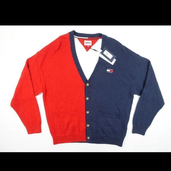 NWT TOMMY HILFIGER JEANS COLOR BLOCK RED WHITE BLUE SiZE LARGE (SAME AS PHOTO) - Picture 5 of 9